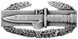 Combat Action Badge (CAB) Pin - ANTIQUE SILVER